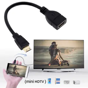 Simyoung Mini HDMI Male to HDMI Female Converter Adapter Cable Cord 1080P HDTV Connector
