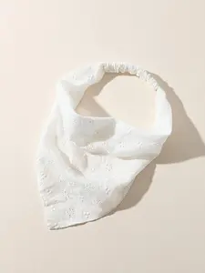 Womens Embroidered Floral Head Scarf | Boho Hair Wrap Y2K Fashion Accessory