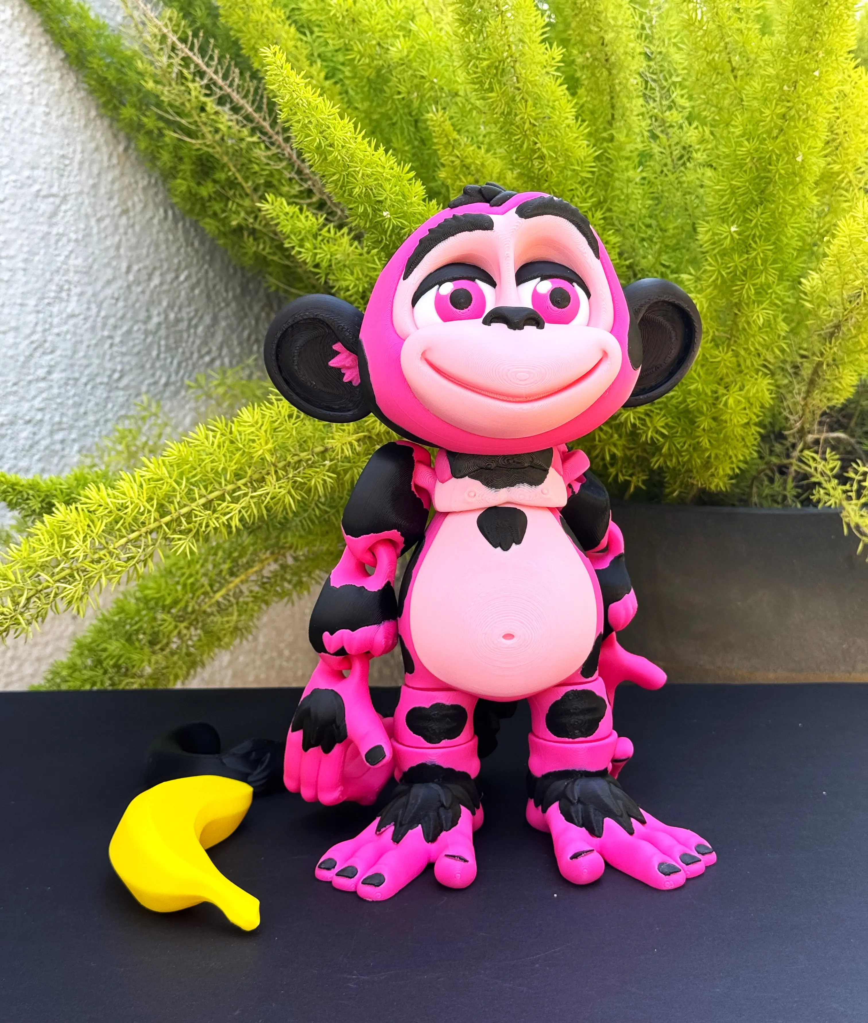 Jumbo 3D Printed Articulated Cow Monkey Fidget Toy, 9" Posable Monkey, Stands on Its Own for Fun Poses and Display, Executive Desk Toy, Fidget Toy 3D Printed in USA