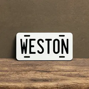 Custom Name License Plate Magnet – Personalized 4x2 Acrylic Plate for Couples, Families, Weddings & Gifts