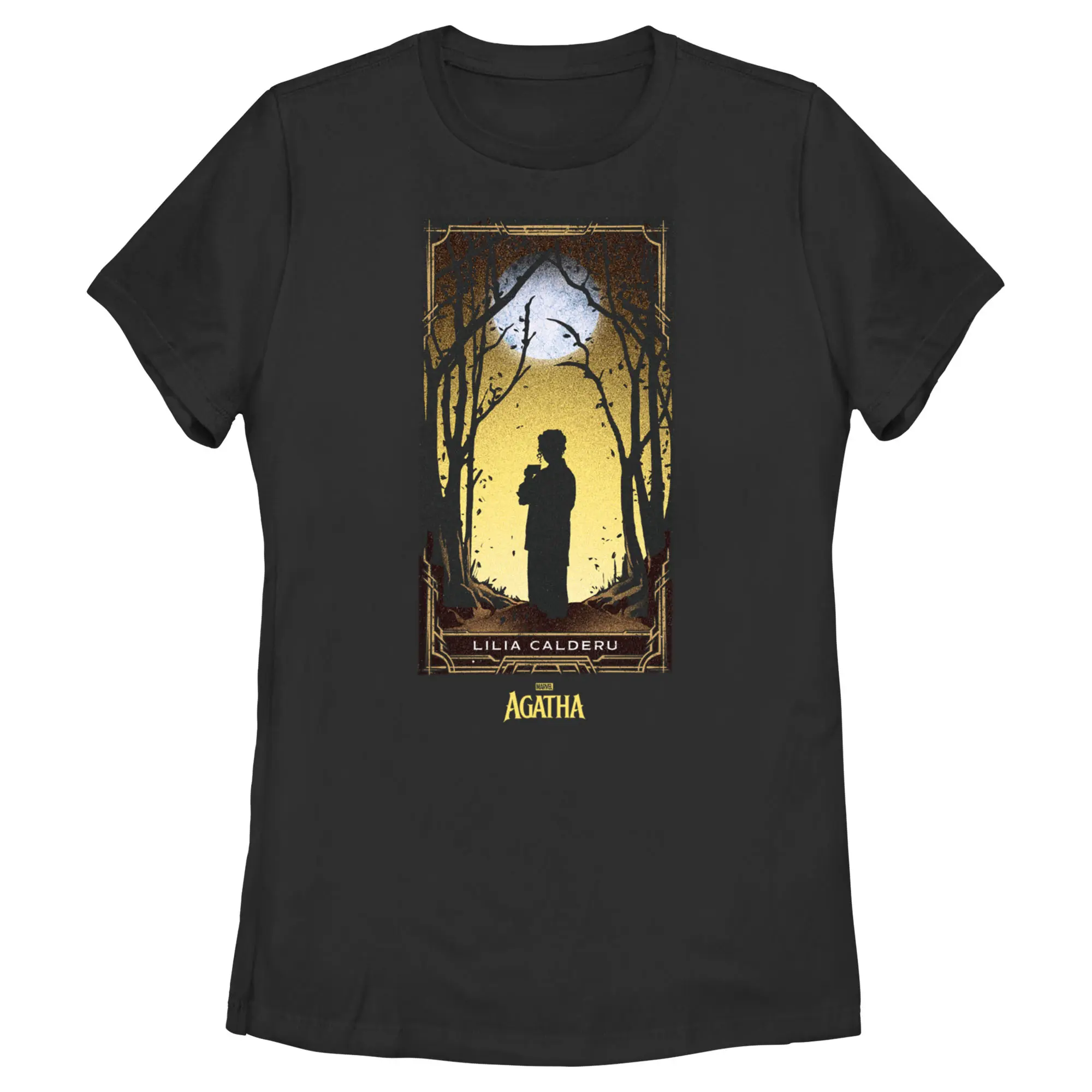 Women's Marvel "Agatha All Along" Calderu Short-Sleeve Fashion Lady T-Shirt, Casual Graphic Apparel