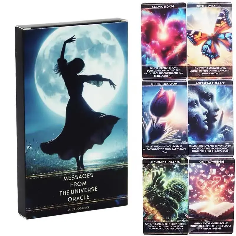 36 Card Deck, Card Set, Messages From The Universe Oracle Cards, Divination Fortune Telling Game, Ideal for Beginners, Perfect Holiday Gift, Explore Your Destiny, Card Games, Tarot Card Decks
