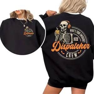 [Made in USA] What’s Your Emergency 911 Dispatcher Merch Unisex Sweatshirt, Emergency Dispatcher Crewneck Pullover, Dispatch Center Humor Sweater, Public Safety Telecommunicator Outfit, Funny Dispatcher Gift Idea for Women and Men