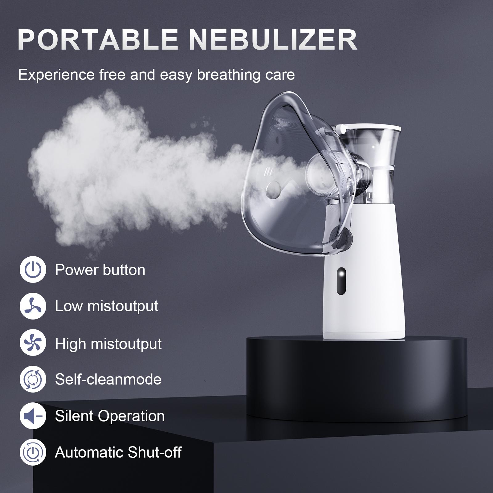 NBM-7 Handheld Nebulizer, 4 Adjustable Modes, Fine Mist 4μm, Rechargeable 600mAh, Portable & Quiet, 15ml Capacity for Daily Use and Personal Care