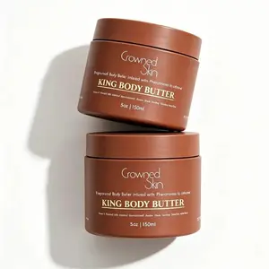 Crowned Skin King 150ml Men’s Daily Body Butter, Infused with Classic Fragrance & Pheromone Blend, Deeply Hydrates Dry Skin with All-Day Long-Lasting Scent