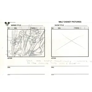 Chip n Dale Rescue Rangers Original Production Animation Storyboard Walt Disney FIRST EPISODE 1988 A20