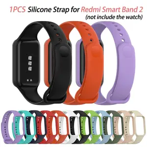 Silicone Wristband Strap For Xiaomi Smart Band 8 Active Bracelet Watchband for Redmi Band 2 / Amazfit Band 7
