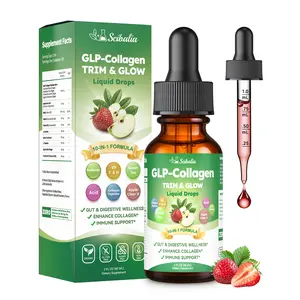 Liquid Collagen for Women, GLP Friendly 10-in-1 Multi Collagen Trim & Glow with Hyaluronic Acid Biotin Green Tea & ACV, Hydrolyzed Collagen Burn Drops for Digestive Gut Skin Health & Hair Growth Natural Wellness Boost