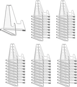 Card Display Stand 50 Packs 2.2 inch Acrylic Easel Mini Card Stand Sports Graded Trading Baseball Football Card