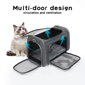 Foldable Waterproof Travel Bag for Cats, Animal Carrier, Large Soft-Sided Design, Suitable for Pets Weighing Up to 25 Pounds, Convenient Carry Case