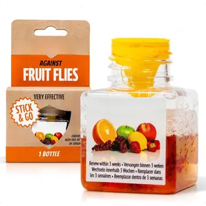 Super Ninja Fruit Fly Traps for Indoors - Highly Effective Fruit Fly Catcher for Indoor Use for Home & Kitchen, Up to 3 Weeks of Performance per Bottle, Kid & Pet Friendly