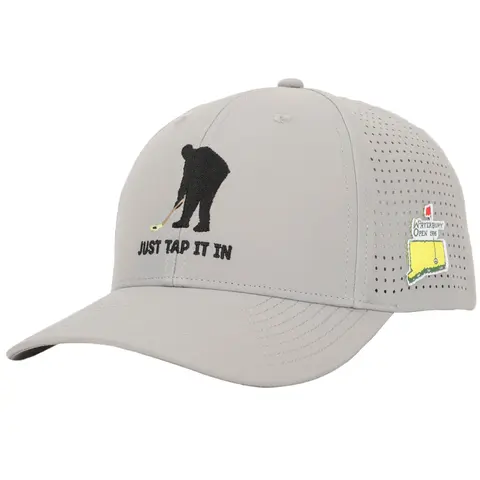 Just Tap It In Happy Gilmore Golf Hat - Funny Snapback Golf Hat for Golf Enthusiasts One-Size-Fits-Most Adjustable Breathable Water-Resistant