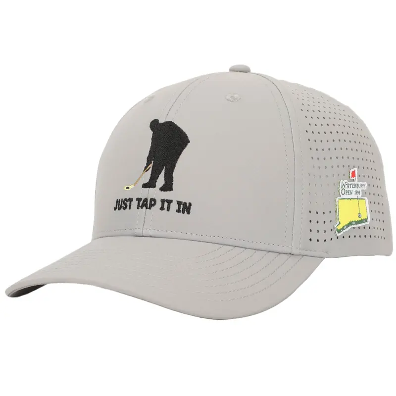 Just Tap It In Happy Gilmore Golf Hat - Funny Snapback Golf Hat for Golf Enthusiasts One-Size-Fits-Most Adjustable Breathable Water-Resistant