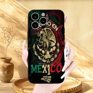 Straight Edge Cool Eagle Logo Pattern Man's Phone Case for iPhone 15 16 14 Pro Max 13 12 11 XR XS Plus Shockproof Drop Protection Rugged Durable Silicone Cover Cellphone Protective Smartphone Casing