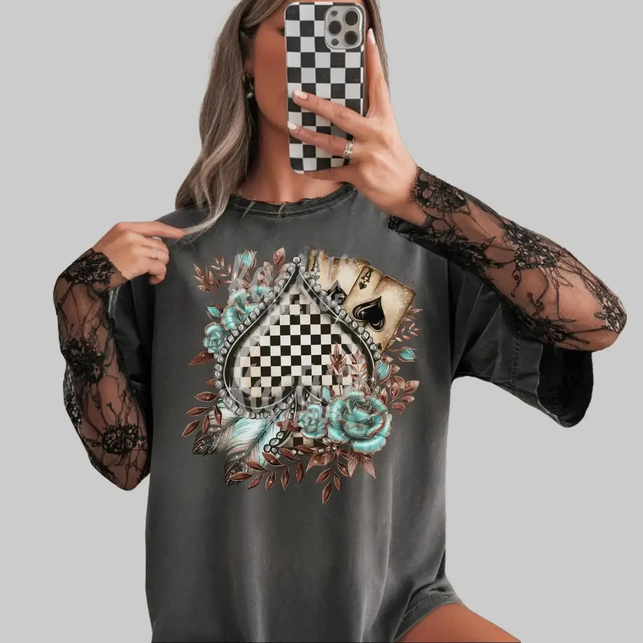 Comfort Color vintage western Shirt, Womens western graphic tees, western yallternative concert shirt, Ace of Spades shirt for her