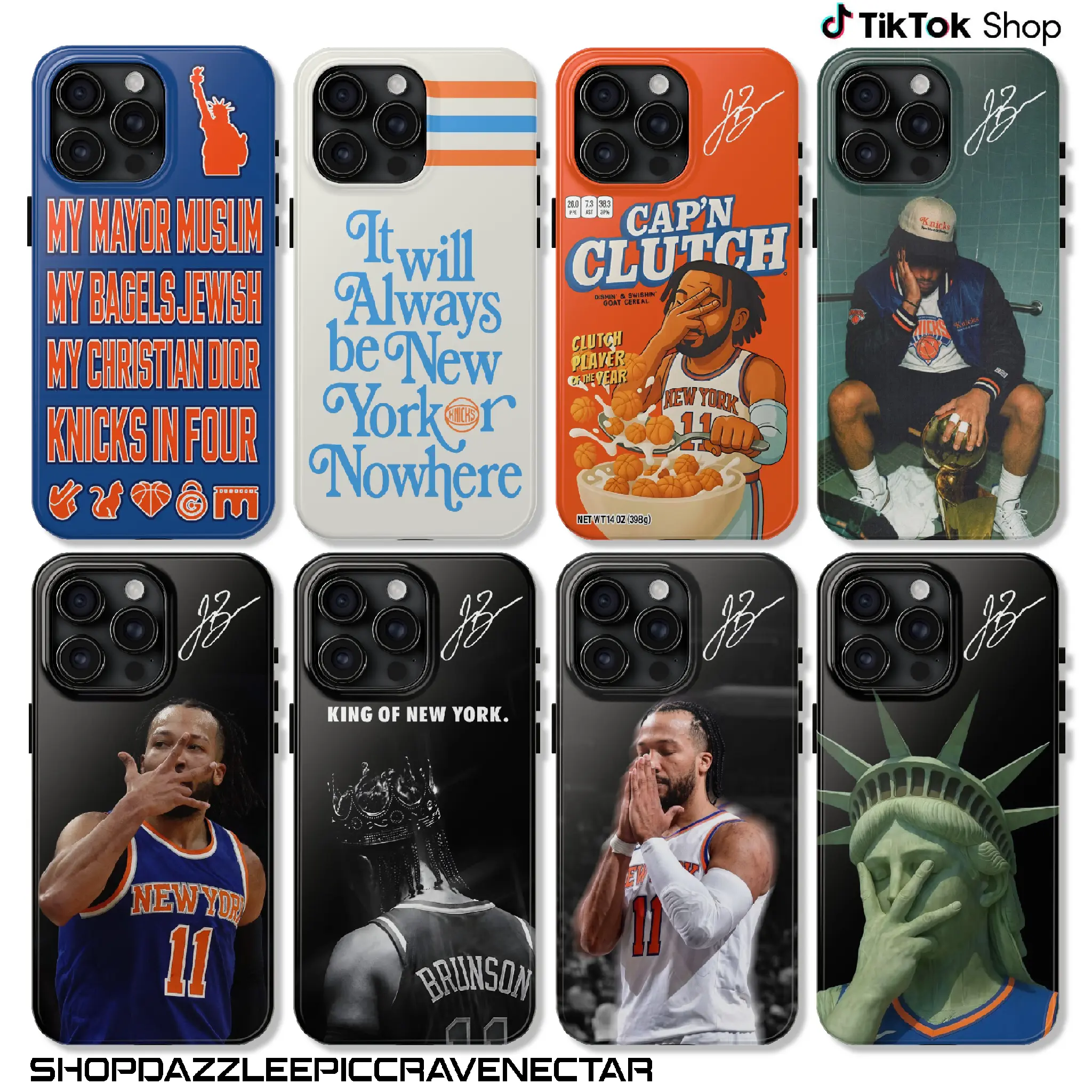 Liberty Brunson Iconic Signature Phone Case, My Mayor Is Muslim Bagel Jewish In 4 Phone Case, King of NY 17 Air Pro Max