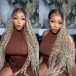 SuperNova 36" Boho Box Braided Wig #OT4/27/613 | Knotless Full Lace, Pre-Cut Lace & Drawstring Fit, Lightweight Premium Synthetic, Natural Long #SummerVibes #DealsForYouDays