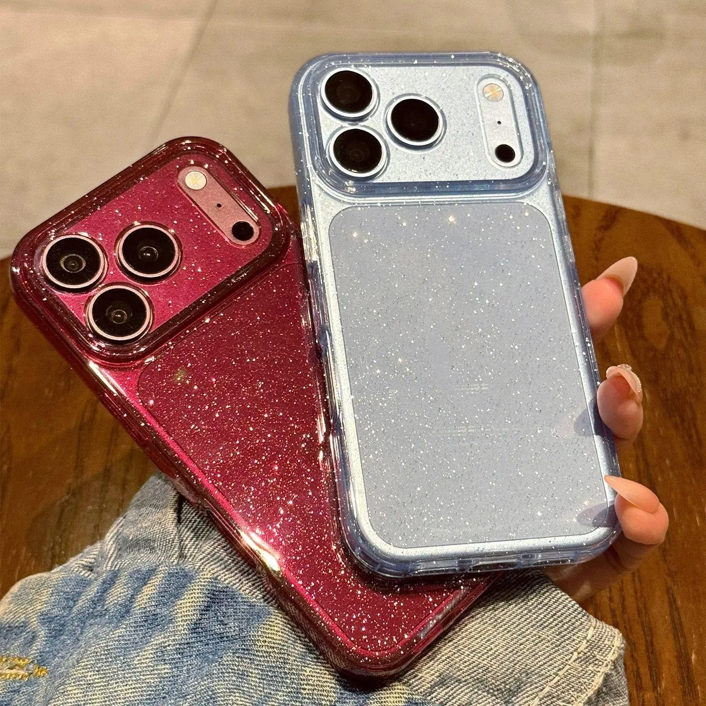 【For iPhone 18promax】Ins Sparkly Glitter Soft TPU Phone Case for 17 18 PROMAX/PRO Cute Bling Shockproof Protective Cover for Women Girls, Trendy Aesthetic Clear Glitter Case #YJSFRTXYKBURGUNDY,techvibes
