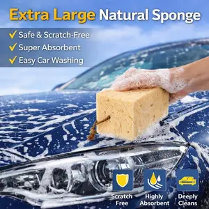 Car Wash Sponge Large Honeycomb Thick Coral Pad, High Foam Strong Cleaning Non-Damaging Paint Protection Multi-Functional Car Washing Tool