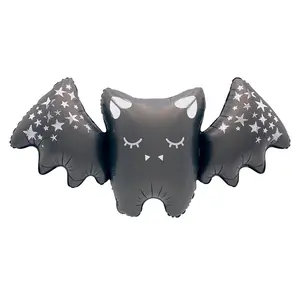 Black Bat Balloons, Men’s Halloween Balloons — Halloween party supplies, spooky party decor, birthday party decorations supplies, balloon sets