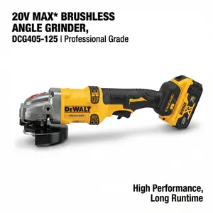 Dewalt DCG405 125 Cordless Grinder Kit With Battery And Charger For Cutting And Polishing Applications Electric Tool With 800W Power