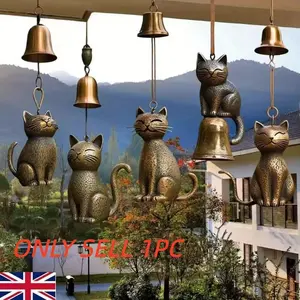 Unique Cat Wind Chime, Outdoor Wind Chimes, Outdoor Cat Garden Decor, Themed Gift for Cat Lovers, Stylish & Functional Design, Perfect Addition to Any Pet Lover’s Home