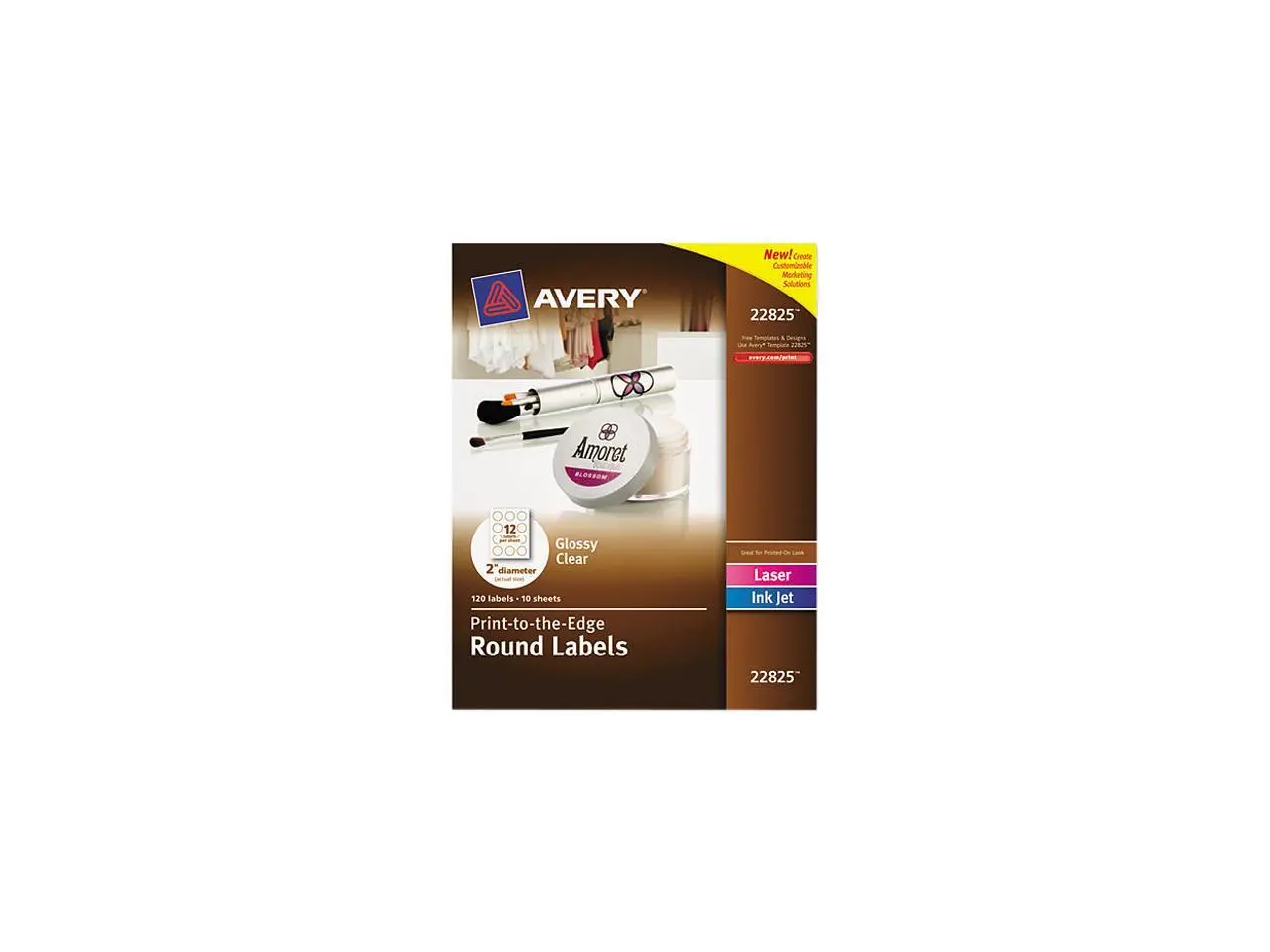 Avery Label,Rnd,2" Dia,120,Clr 22825 Avery Label,Rnd,2" Dia,120,Clr 22825