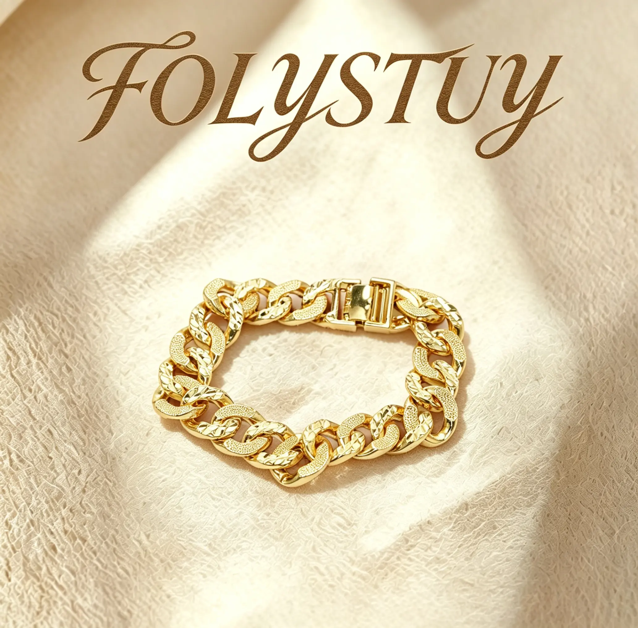 [12.5mm by 8inches Cuban Bracelet]【FOLYSTUY (W167)】Cuban Bracelet Fashion Bracelet for Women or Men