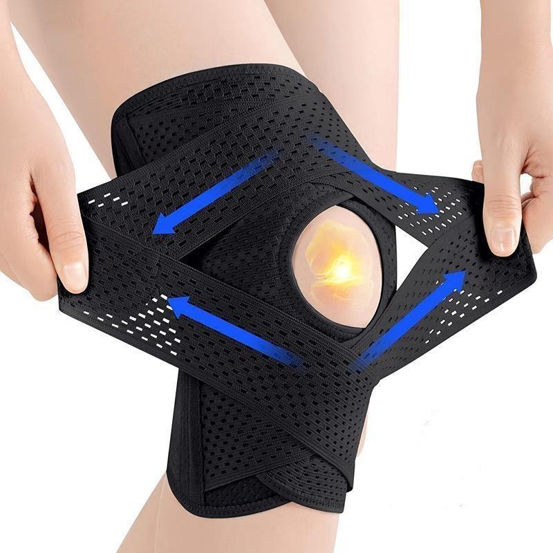 Provides support for various activities, this unisex adjustable knee brace set is ideal for sports like soccer. This breathable, elastic knee brace is perfect for outdoor activities.