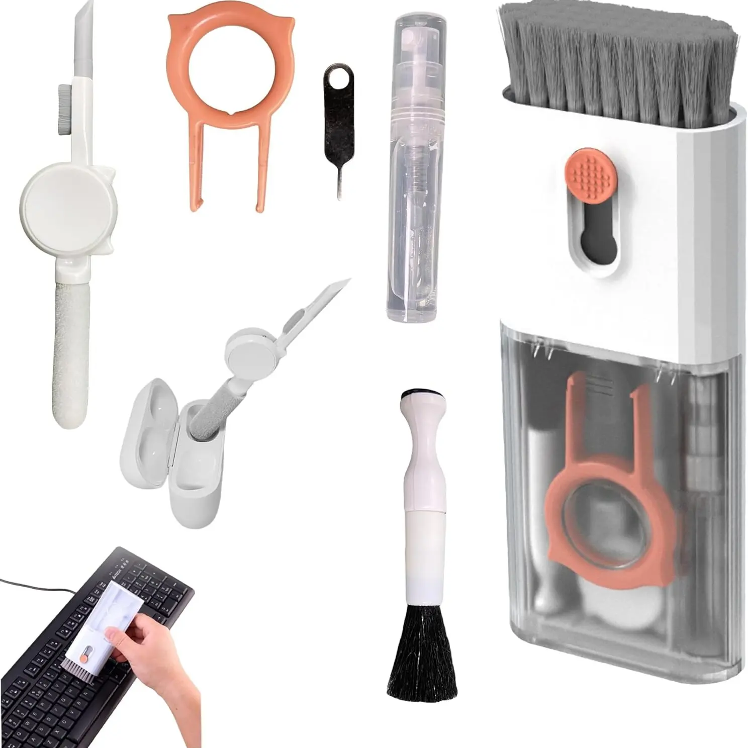 10-In-1 Electronic Keyboard Cleaner Kit, iPhone & Macbook Cleaning Set, AirPods Pro Accessories, Camera & Screen Care Tools