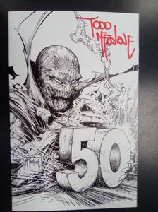 King Spawn #50 Cover G 1:250 Todd McFarlane Signed Black & White Inks Variant