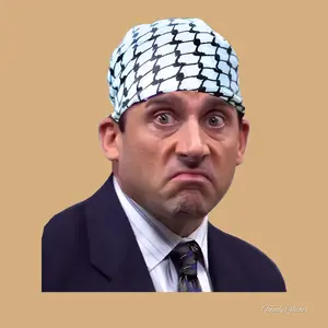 Falastini Mike Sticker, Palestinian Michael Scott Sticker, Palestine Sticker, Phone Case Sticker, Laptop Sticker