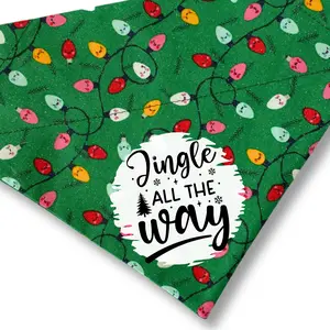 Christmas Dog Bandana - Over the Collar Style - Christmas Lights Dog Bandana