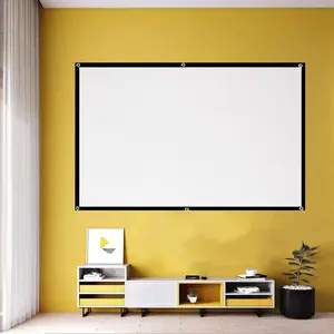 Foldable Projector Screen – Wrinkle-Free & Washable Double-Sided Screen for Indoor Outdoor Movies | Portable 16:9 Home Theater Screen for Camping, Gaming & Backyard Cinema