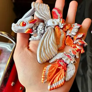 Articulated Baby Death’s Head Moth Dragons | 3D printed plastic articulated death’s head moth dragon fidget toy for fun and stress relief - Decor Multicolor Gift