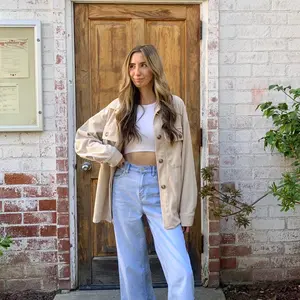 Cream Corduroy Button Jacket