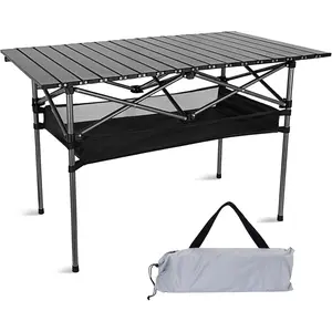 Folding Camping Table,Portable Table for 1-2 Persons -Collapsible Table Lightweight with Carry Bag for Camping, Hiking, Picnics, BBQs, Beach Trips & Tailgating(16.5 inch).