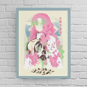 Mitsuri Kanroji - Demon Slayer - Love Hashira - Kimetsu no Yaiba - Anime Girl Poster - Manga Art - Otaku Gift - Anime Aesthetic Room Decor