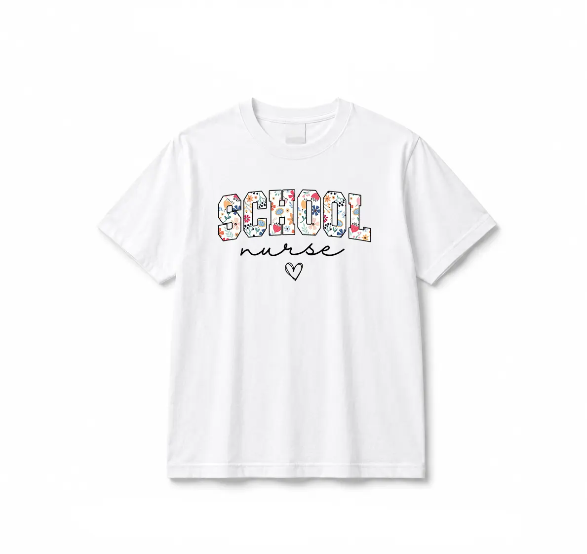 Floral School Nurse Shirt, School Nurse T-Shirt, School Nurse Crewneck, Nurse Appreciation Gift, School Nurse Tee, School Nurse Sweater