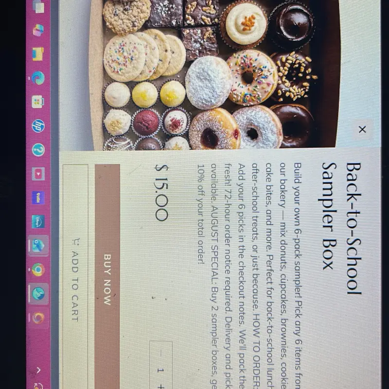 Back to school box with cookies brownies n more