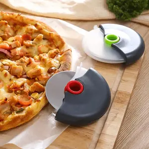 1/2pcs Stainless Steel Pizza Cutter Wheel - Perfect for Cake, Bread & Pie Slicing - Essential Kitchen Tool for Home Baking, Ideal for Outdoor/Camping, Outdoor Kitchenware