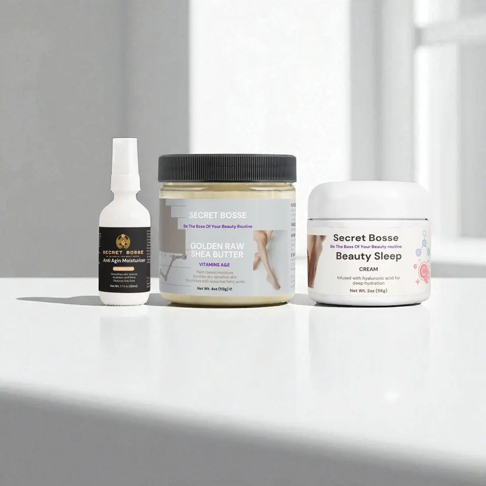 Secret Bosse Night Repair Ritual Kit Golden Moisturizer with Beauty Sleep & Golden Raw Shea Butter for Mature Skin