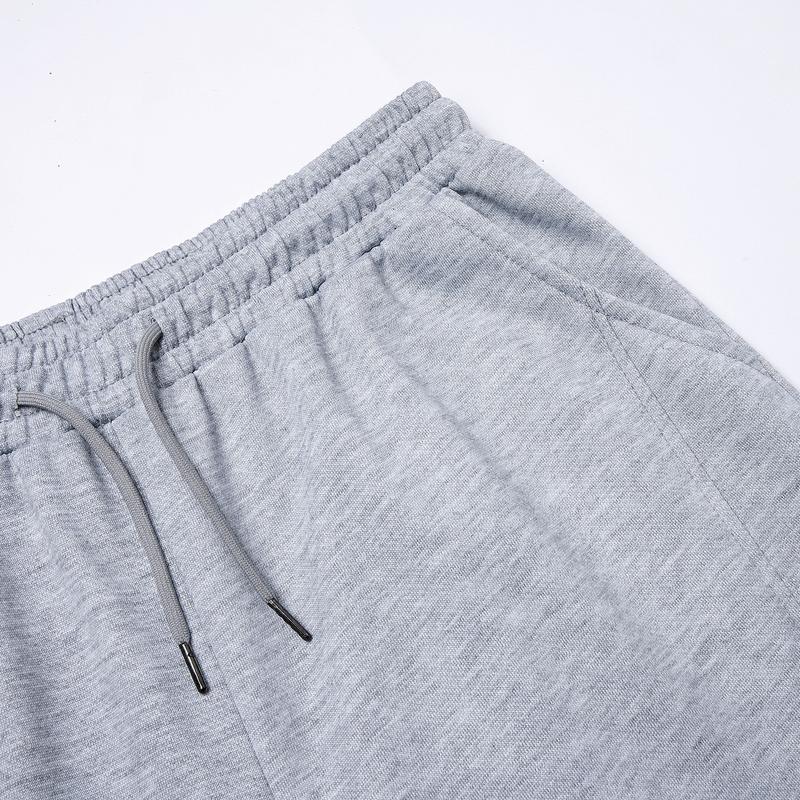 Paneled Joggers Men's Black and Grey Wide Leg Sweatpants with Drawstring Waist Casual Comfort Trousers