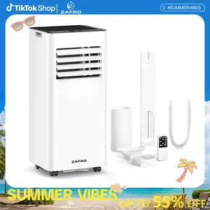 ZAFRO Portable Air Conditioners, 4 Modes Portable AC Unit with Fast Cooling/Energy Saving/Remote Control/24Hrs Timer for Bedroom/Dorms/Indoor Rooms, White