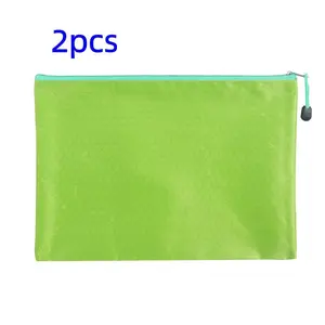 A4 Football Pattern File Bags, Thick Canvas Document Bag, Waterproof and Durable, Zipper Design, Office Archive Storage Pouches