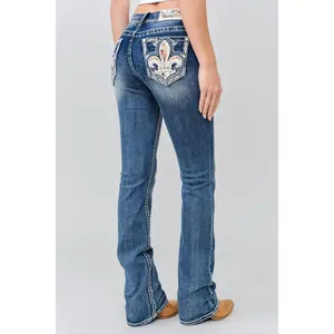 Fleur-De-Lis Bootcut Jeans