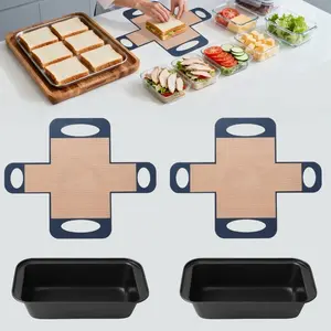 2PCS Nonstick Bread Pan and Loaf Liners for Oven Baking - Rectangular Baking Tray for Kitchen Home Baker Make Sourdough Banana Sandwich Bread