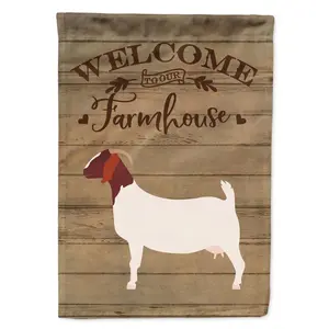 Carolines Treasures  Boer Goat Welcome Canvas House Flag - 28 x 0.01 x 40 in.
