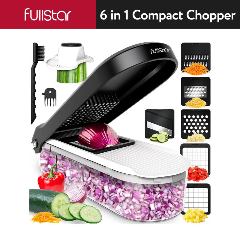 Fullstar Vegetable Chopper & Slicer | Stainless Steel Blade, Onion Dicer, Food Prep Kitchen Gadgets | Perfect for Quick Meal Prep | Perfect Gift!