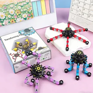Mechanical Fidget Spinner Toy Set of 3, Unique Robot Face Design, Perfect Stress Relief, Fun Interactive Play, Random Colors